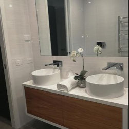American Oak timber vanity - Bathroom Vanities