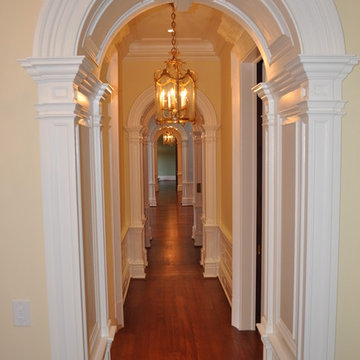 Arched Hallway with Wainscoting