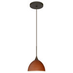 Besa Lighting - Besa Lighting 1XT-4679CH-LED-BR Brella - One Light Cord Pendant with Flat Canopy - Brella has a classical bell shape that complementsBrella One Light Cor Bronze Cherry Glass *UL Approved: YES Energy Star Qualified: n/a ADA Certified: n/a  *Number of Lights: Lamp: 1-*Wattage:50w GY6.35 Bi-pin bulb(s) *Bulb Included:Yes *Bulb Type:GY6.35 Bi-pin *Finish Type:Bronze