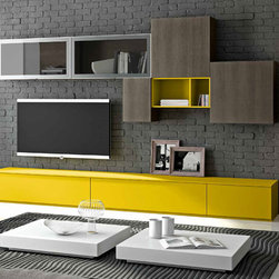 Italian Wall Unit 3D A by Artigian Mobili - $5,059.00 - Entertainment Centers And Tv Stands