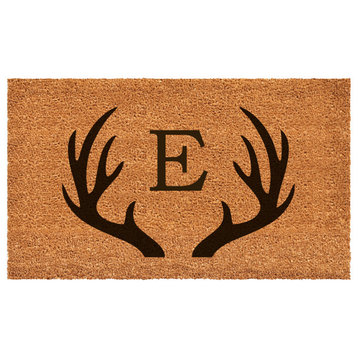 Calloway Mills Antler Monogram Doormat, 24"x48", Letter E