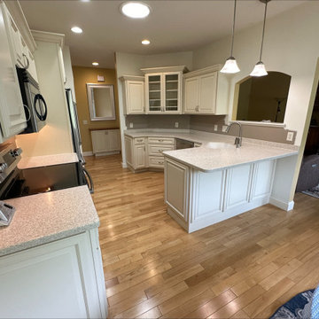 Traditional Kitchen Remodel Featuring Tan Cabinets