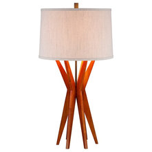 Midcentury Table Lamps Contemporary Conrad Modern Wood Table Lamp