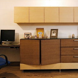 Metaphor | Storage Cabinet with Drawers in Anigre and Chen Chen Veneer - Kids Desks And Desk Sets
