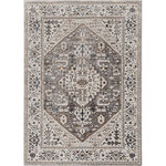 KAS - KAS Inspire 7501 Gray Parisian Area Rug, 6'7"x9'6" - Inspire is a collection of trendy transitional and traditional machine woven rugs with metallic highlights throughout. These beautiful rugs are made in Turkey of shrink polyester and polyester with a 1/4" pile height.
