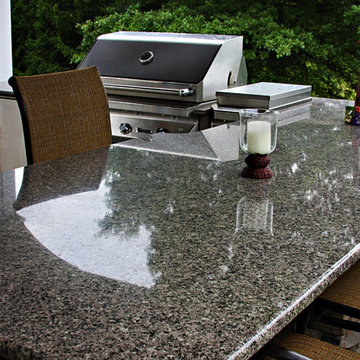 Pavilion with Outdoor Kitchen and Bluestone Patio