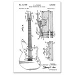 DDCG - Vintage Fender Electric Guitar Patent 20"x30" Print on Canvas - This canvas features a vintage fender electric guitar patent to help you match your personal style in your interior decor.  The result is a stunning piece of wall art you will love. Made to order.