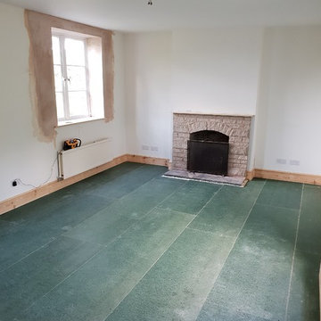 Living Room Damp Proofing and Refurbishment - Leominster