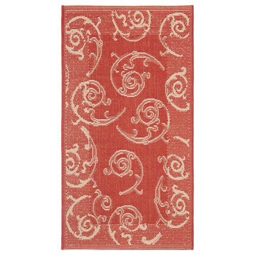 Courtyard Red/Brown Area Rug CY2665-3707 - 6'7" x 6'7" Square