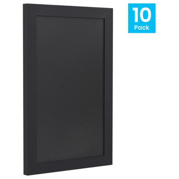 Canterbury Wall Mount Magnetic Chalkboard Sign, Set of 10, Rustic Black