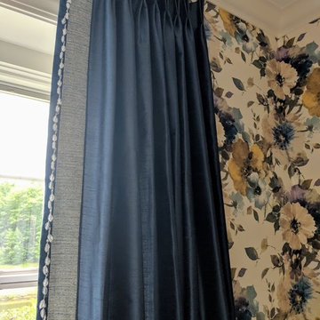 Custom Drapery & Dining Room Wallpaper/Paint Update