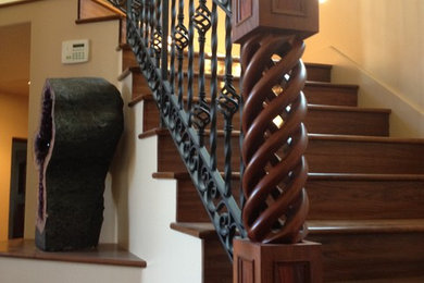 Inspiration for an eclectic staircase remodel in Santa Barbara