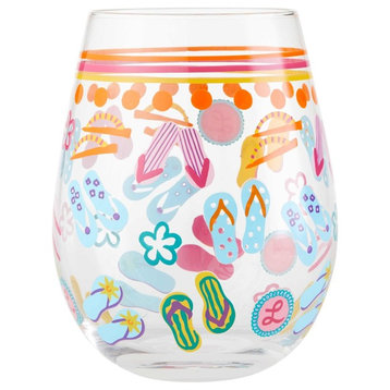 "Flip Flops" Stemless Wine Glass by Lolita