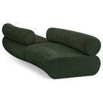 Meridian Furniture - Bale Cream Chenille Fabric Modular Sofa, Green, 2-Piece, S-Shaped - Experience the perfect fusion of style and coziness with this Bale green chenille fabric modular sofa, a standout piece from the Bale collection. A seamless combination of form and function, this sofa offers an inviting place to relax and curl up with a good book. Its luscious soft green chenille upholstery exudes sophistication and provides unrivaled comfort. The sofa's upholstery has a cross-hatched design for a unique texture, adding to its aesthetic beauty in the living room, study, or lounge.