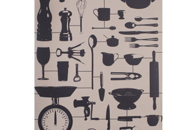 The Graduate Collection / Airfix Kitchen Wallpaper Taupe