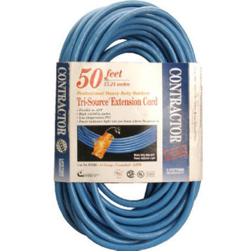 Coleman Cable® 03268-06 High-Visibility/Low Temp Outdoor Extension Cord, 50'