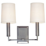 Hudson Valley - Hudson Valley Clinton 2-LT Wall Sconce 812-PN - Polished Nickel - This 2-LT Wall Sconce from Hudson Valley has a finish of Polished Nickel and fits in well with any Thoughtful Simplicity, The Classics style decor.
