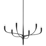 Hudson Valley Lighting - Labra 6-Light Chandelier, Aged Iron - Inspired by nature, Labra's beautiful form is open, airy and elegant. Slender, swooping arms stretch upward giving the piece a decidedly botanical feel. This refined fixture will bring a sense of calm to any space.