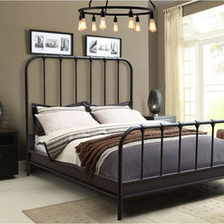 Mateo Metal Bed | Rust Brown - Platform Beds