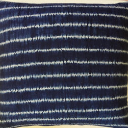 Japanese shibori tie-dyed pillow cover - Decorative Pillows