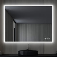 Fogless, Dimmable, Color Temperature Adjustable LED Mirror, 48x36