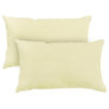 Rectangle Outdoor Accent Pillows, Set of 2, Tan