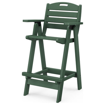 Polywood Nautical Bar Chair, Green