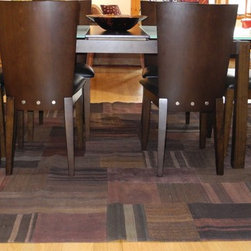 Elegant Brown Patchwork - Area Rugs