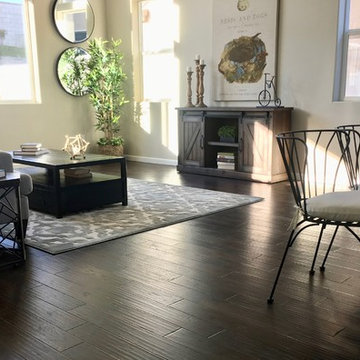 Model Great Room ...fun spin on farmhouse style
