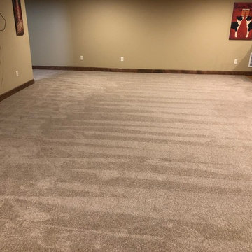Basement rec room plush carpet