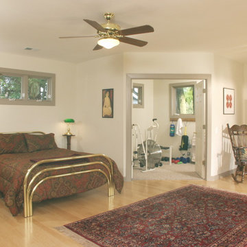 Bedroom and exercise room