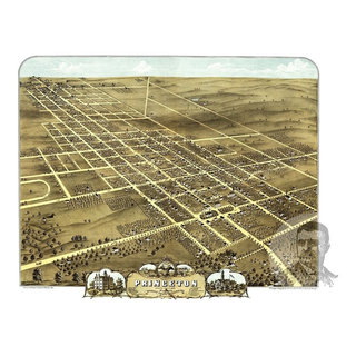 Old Map of Princeton Illinois 1870, Vintage Map Art Print, 24"x36" - Contemporary - Prints And ...
