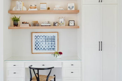 Home office - traditional built-in desk home office idea in Other