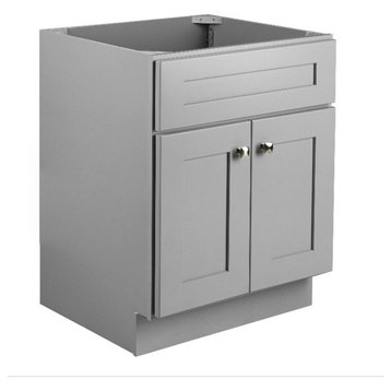 Brookings Ready to Assemble Vanity Without Top in Gray 24-Inch by 21-Inch