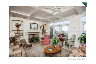 Inspiration for a coastal living room remodel in New York