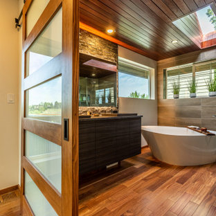 Brazillian Teakwood in the Master Bathroom