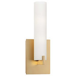 George Kovacs - Minka George Kovacs Tube 2 Light Etched Opal Glass Honey Gold Wall Light - This Two Light Wall Light is part of the Tube Collection and has Etched Opal Glass and a Honey Gold Finish. It is ADA Compliant.