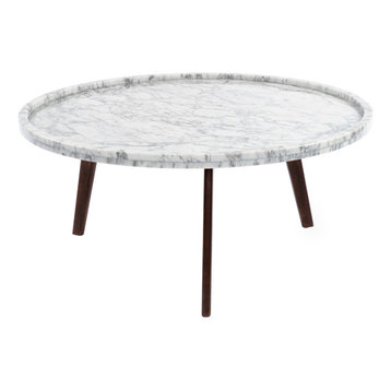 Marble Round Coffee Tables, Premium 50 White Marble Coffee Table Round