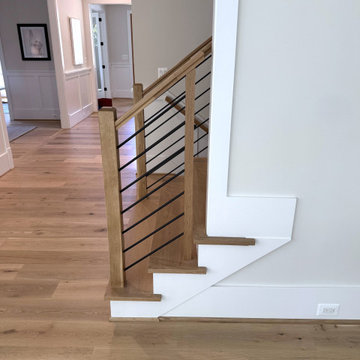 Project #140 | White Oak Staircase with Horizontal Bar Rail