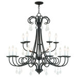 Livex Lighting - Livex Lighting Daphne Light Foyer Chandelier, English Bronze - Teardrop crystals add beauty and sophistication to the traditional styling of the Daphne collection. The subtle sparkle delivers bling in an understated way, nicely complementing whatever room decor you may have.