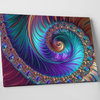 Peacock-esk Spiral' Abstract Gallery Wrapped Canvas Wall Art, 30"x20"