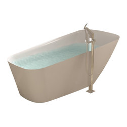 ADM Bathroom Design - ADM Rectangular Freestanding Bathtub, White, 68.1" - Bathtubs