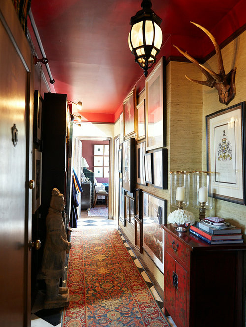 Red Hallway Home Design Ideas, Pictures, Remodel and Decor