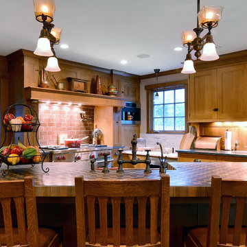 Port Washington, NY - Traditional - Walnut and Cherry Checkerboard Butcher Block