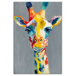 DDCG - "Gertrude" Canvas Wall Art, 24"x36" - Gertrude, the gentle giraffe featured in this 24x36 Canvas Wall Art brings your walls alive with her friendly personality. This piece comes on premium gallery wrapped canvas with durable constructuion and finished backing, making it easy simple and easy to hang in your home. The beautiful quality and  colorful design make this piece unforgettable.