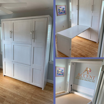 Shaker Murphy Wall Bed with Integrated Fold‑Down Desk