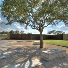 patio under trees