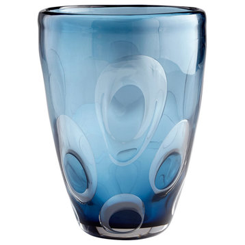 Cyan Large Royale Vase, Blue