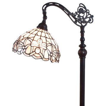 Tiffany Style Geriatric Reading Floor Lamp, 62" Tall