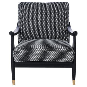 Virginia Mid Century Accent Chair, Black/White